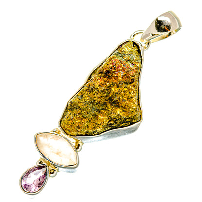 Spectro Pyrite Druzy Pendants handcrafted by Ana Silver Co - PD5711