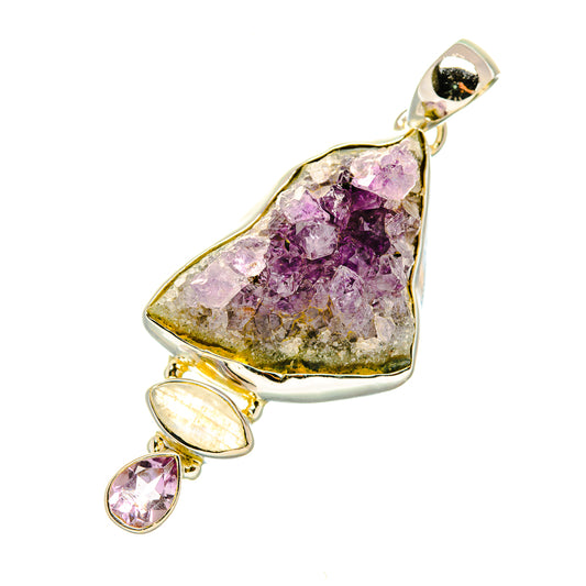 Amethyst Crystal Pendants handcrafted by Ana Silver Co - PD5713