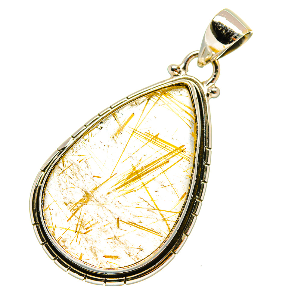 Rutilated Quartz Pendants handcrafted by Ana Silver Co - PD5749