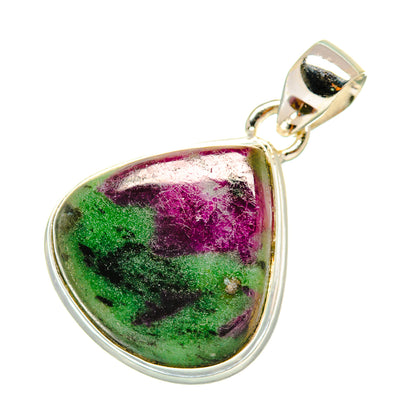 Ruby Zoisite Pendants handcrafted by Ana Silver Co - PD5753