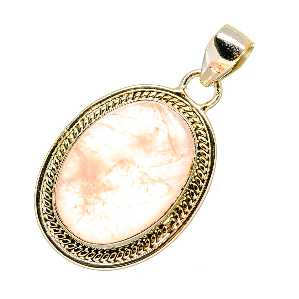 Rose Quartz Pendants handcrafted by Ana Silver Co - PD5758