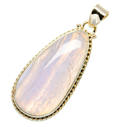 Blue Lace Agate Pendants handcrafted by Ana Silver Co - PD5765