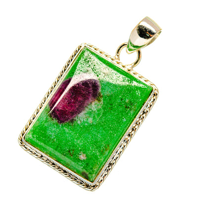 Ruby Zoisite Pendants handcrafted by Ana Silver Co - PD5769