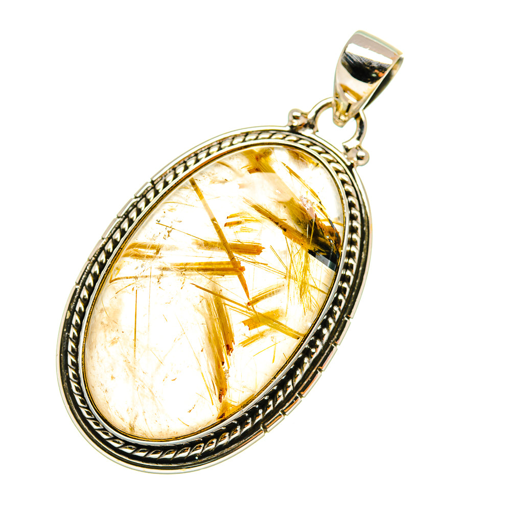 Rutilated Quartz Pendants handcrafted by Ana Silver Co - PD5773