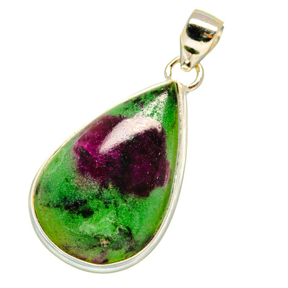 Ruby Zoisite Pendants handcrafted by Ana Silver Co - PD5776
