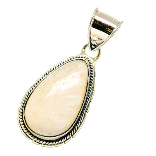 White Scolecite Pendants handcrafted by Ana Silver Co - PD5785