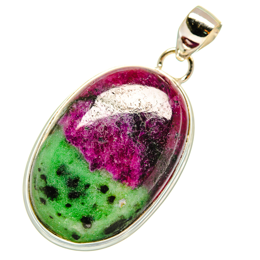Ruby Zoisite Pendants handcrafted by Ana Silver Co - PD5791