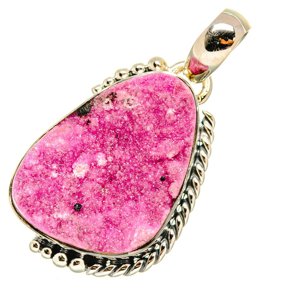 Cobalto Calcite Druzy Pendants handcrafted by Ana Silver Co - PD5793