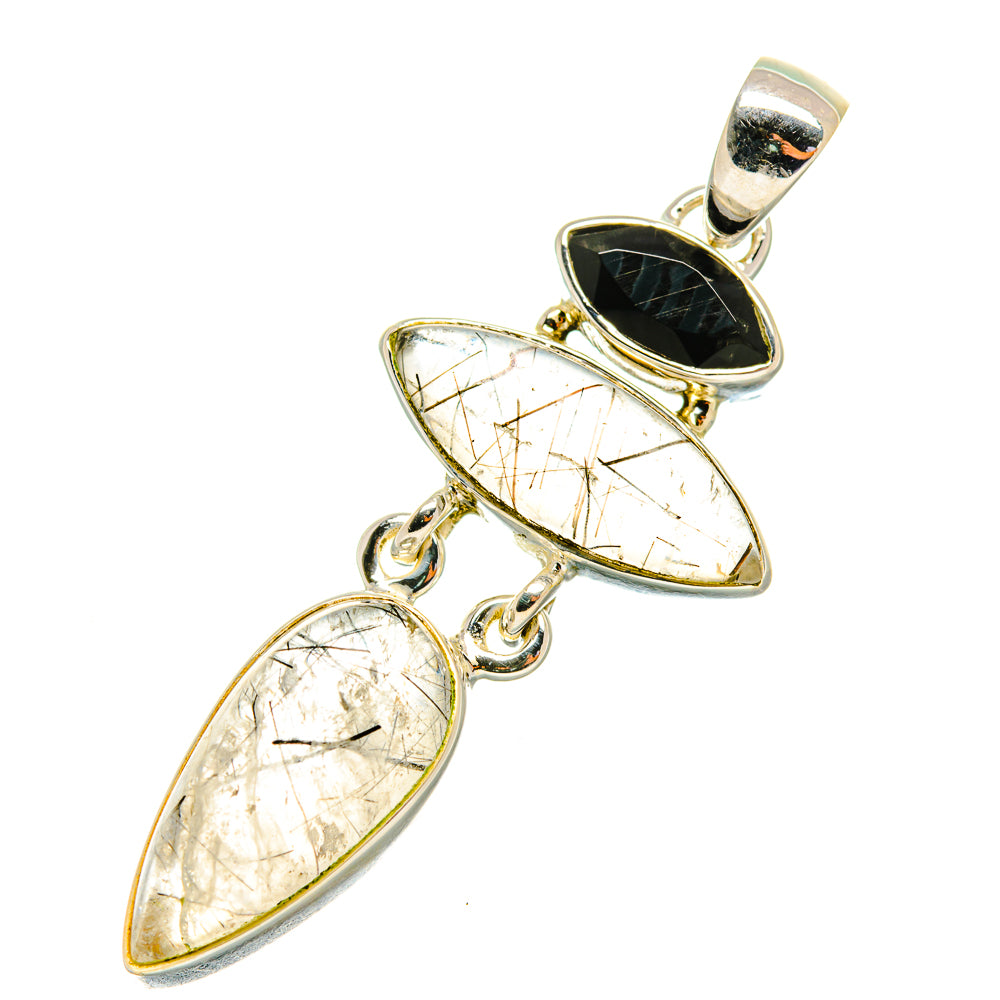 Tourmalinated Quartz Pendants handcrafted by Ana Silver Co - PD5798