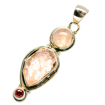 Rose Quartz Pendants handcrafted by Ana Silver Co - PD5805