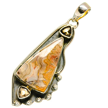 Laguna Lace Agate Pendants handcrafted by Ana Silver Co - PD5818