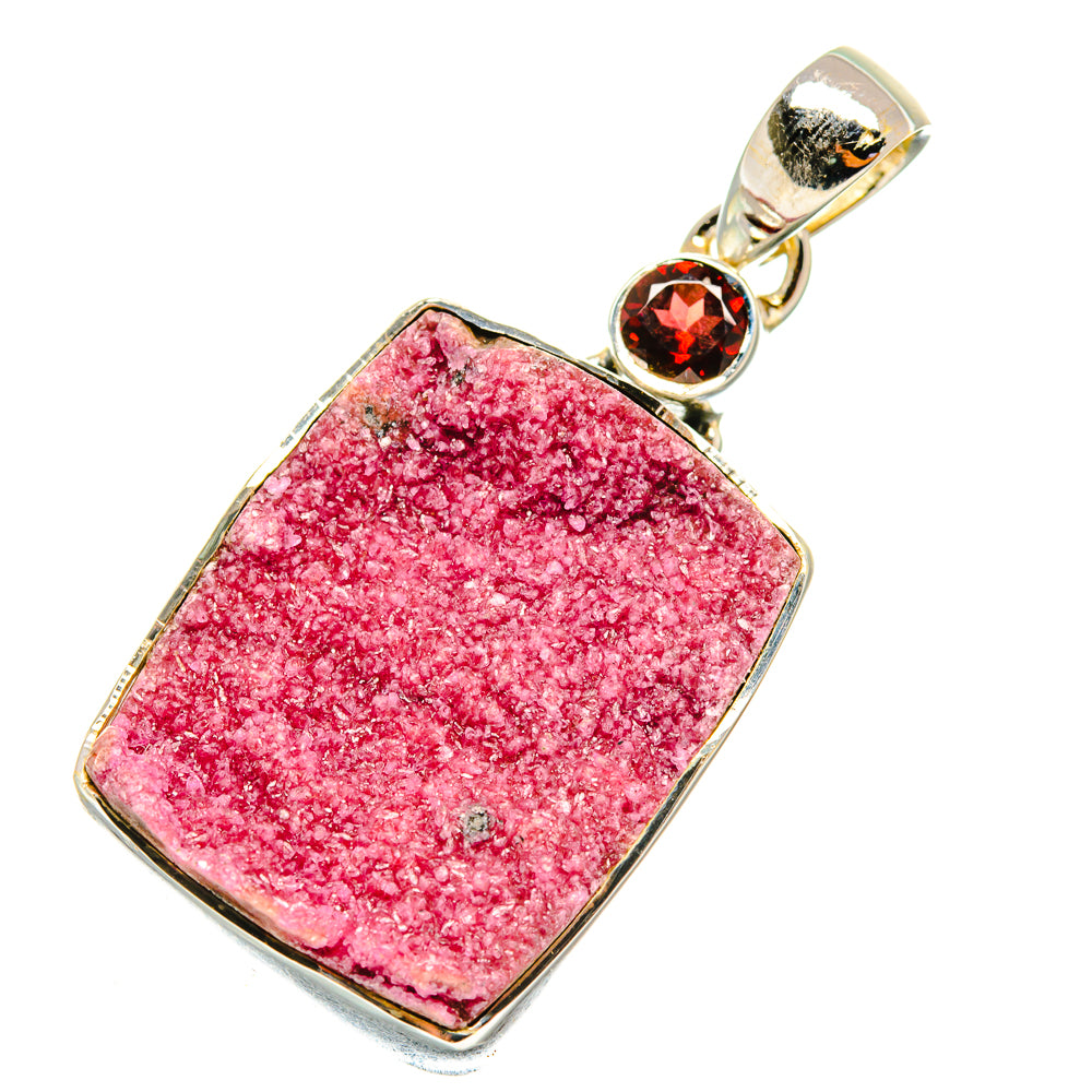 Cobalto Calcite Druzy Pendants handcrafted by Ana Silver Co - PD5849