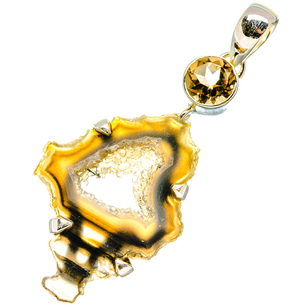 Geode Slice Pendants handcrafted by Ana Silver Co - PD5854