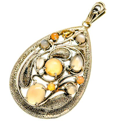 Peach Moonstone Pendants handcrafted by Ana Silver Co - PD5861