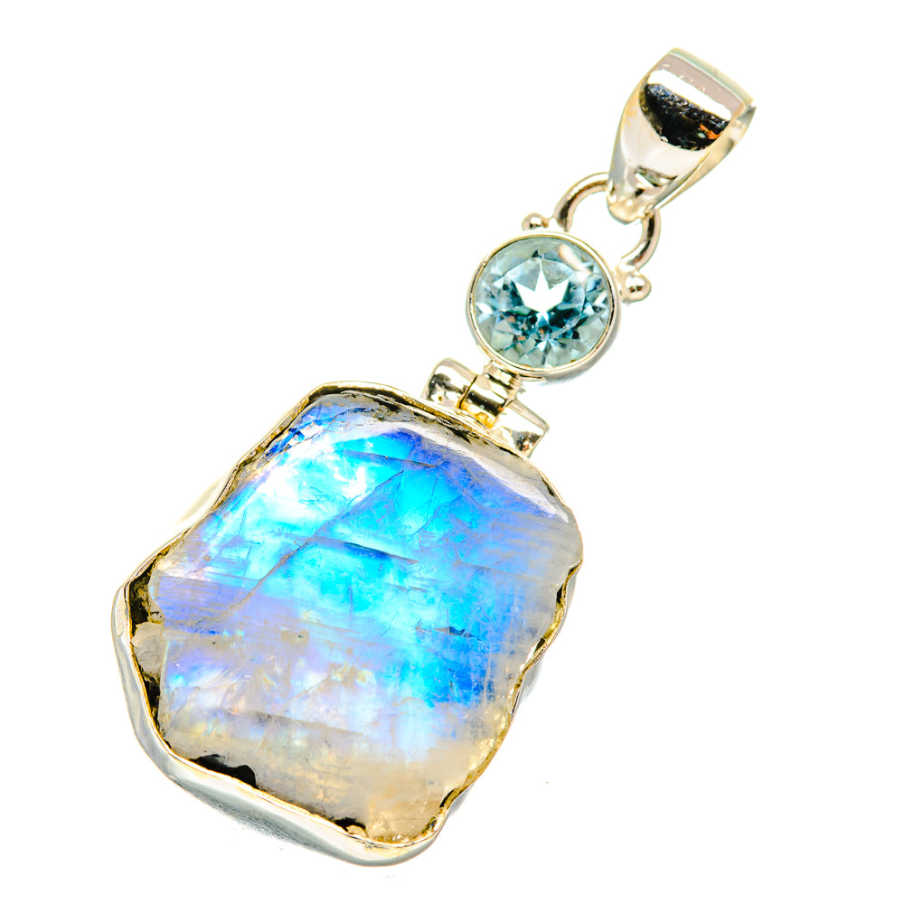Rainbow Moonstone Pendants handcrafted by Ana Silver Co - PD5871