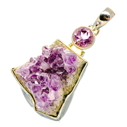 Amethyst Crystal Pendants handcrafted by Ana Silver Co - PD5873