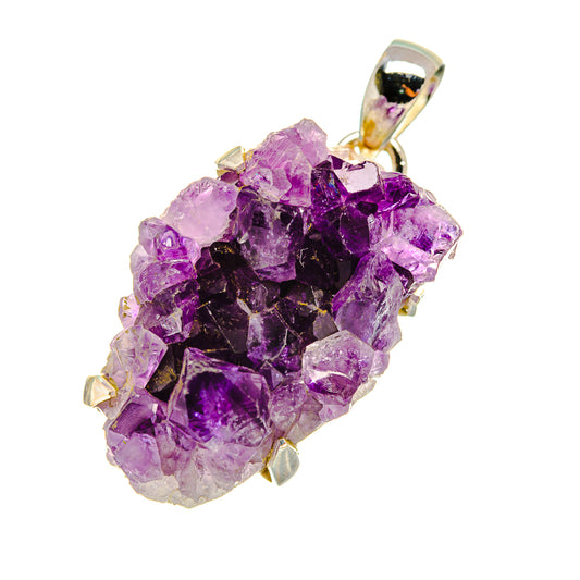 Amethyst Crystal Pendants handcrafted by Ana Silver Co - PD5876