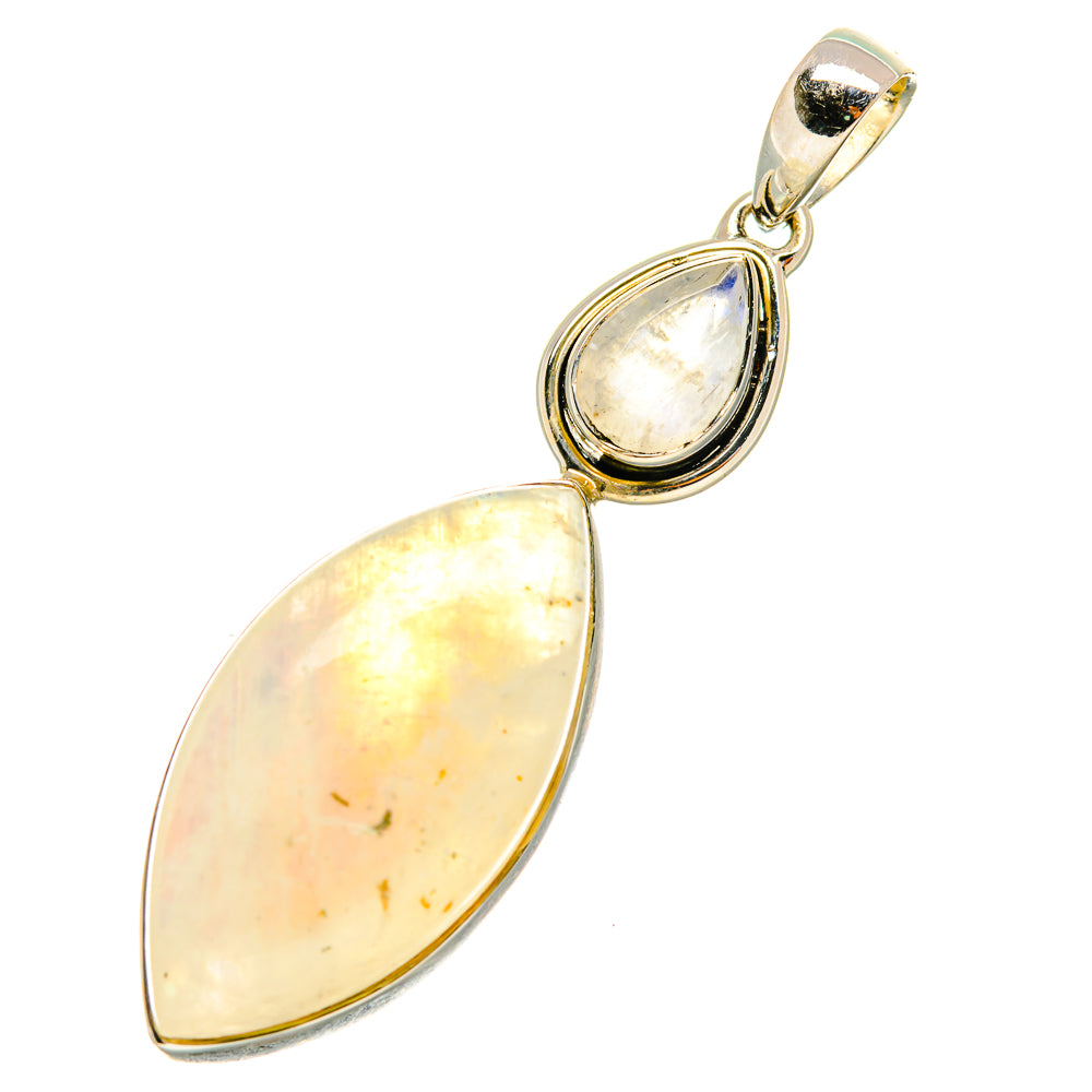 Rainbow Moonstone Pendants handcrafted by Ana Silver Co - PD5885