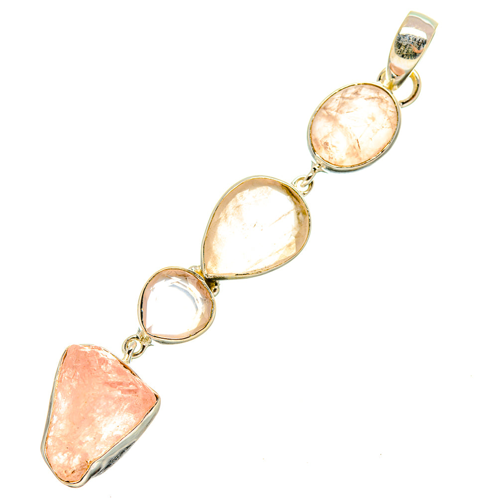 Rose Quartz Pendants handcrafted by Ana Silver Co - PD5899
