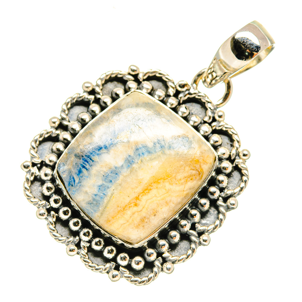Blue Scheelite Pendants handcrafted by Ana Silver Co - PD5917