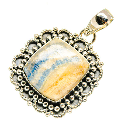 Blue Scheelite Pendants handcrafted by Ana Silver Co - PD5917