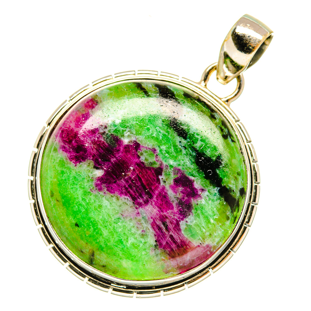 Ruby Zoisite Pendants handcrafted by Ana Silver Co - PD5936