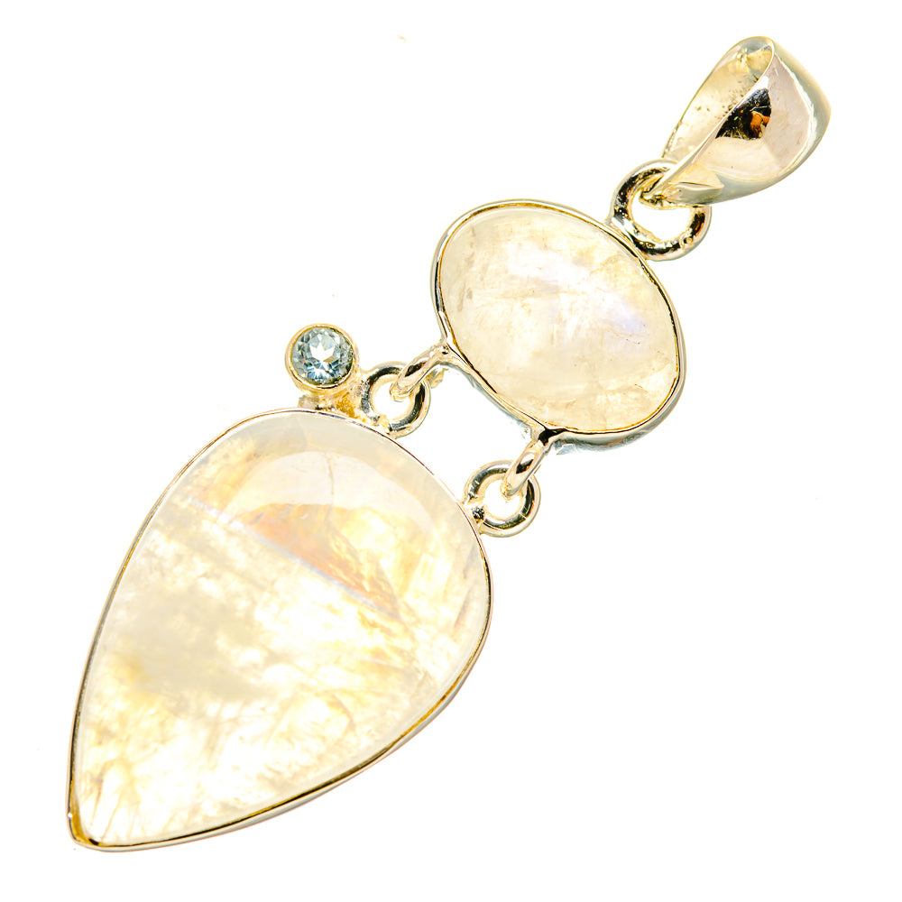 Rainbow Moonstone Pendants handcrafted by Ana Silver Co - PD5951
