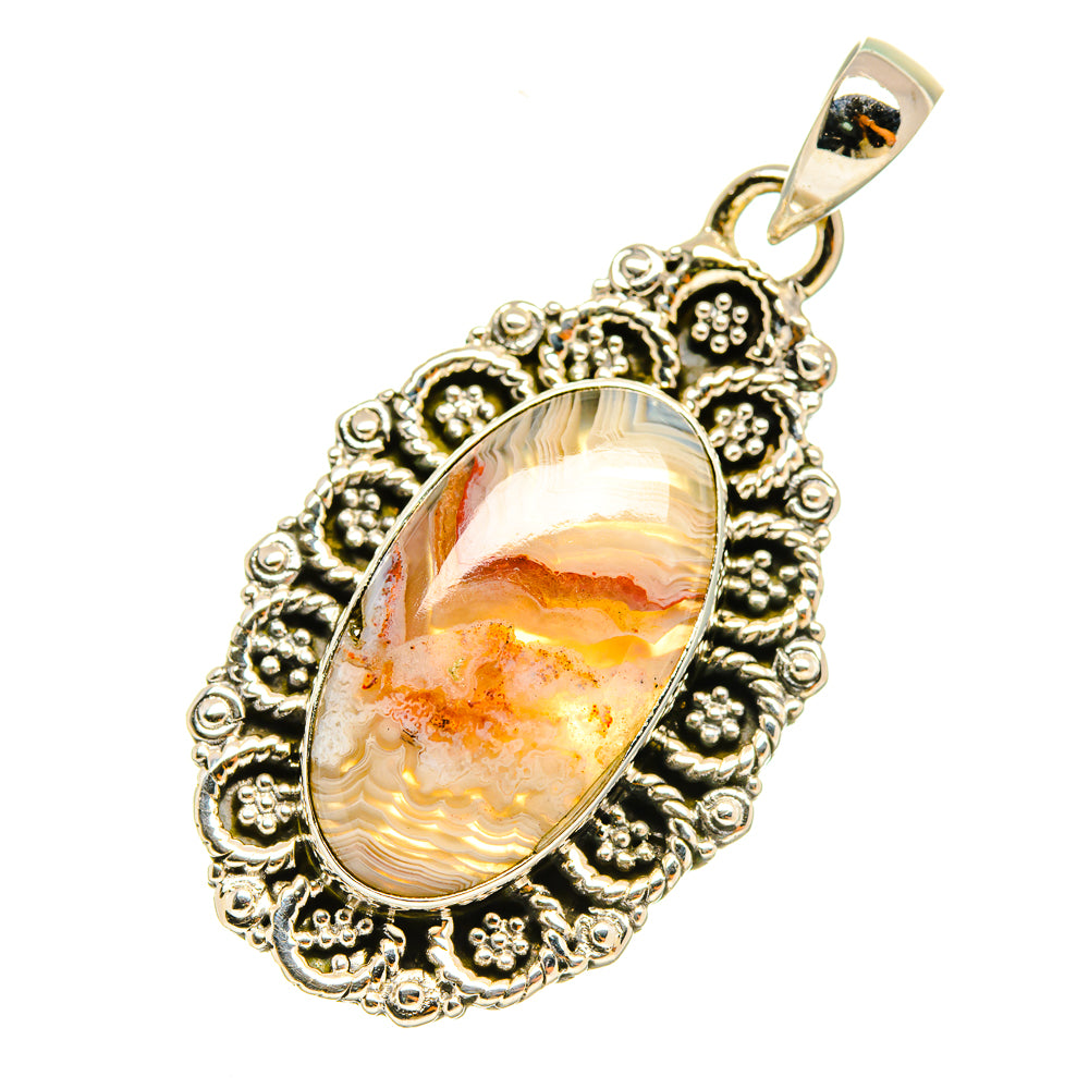 Plume Agate Pendants handcrafted by Ana Silver Co - PD5960