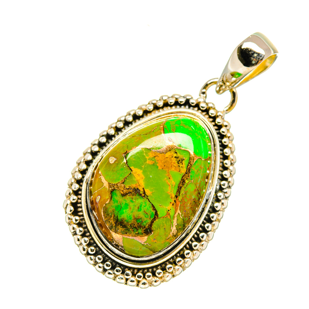 Green Copper Composite Turquoise Pendants handcrafted by Ana Silver Co - PD5962