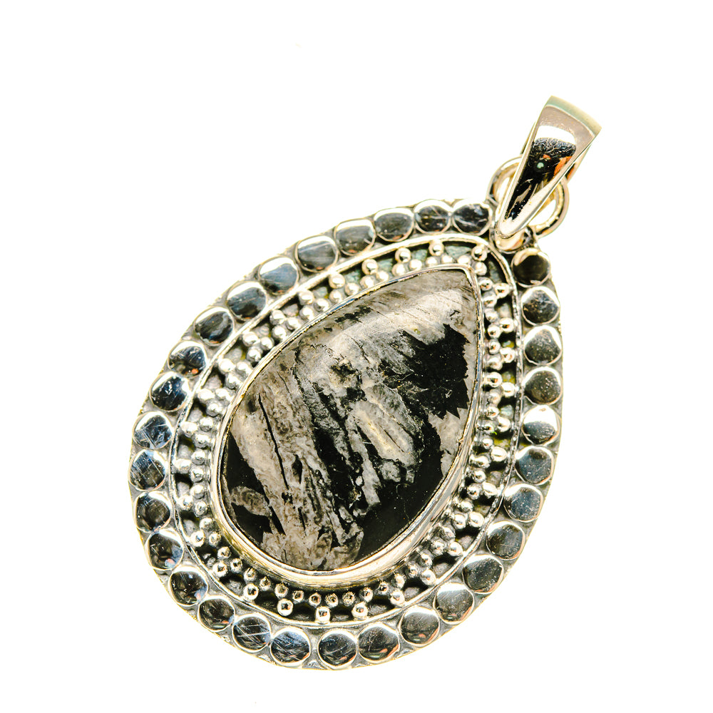 Chrysanthemum Stone Pendants handcrafted by Ana Silver Co - PD6003