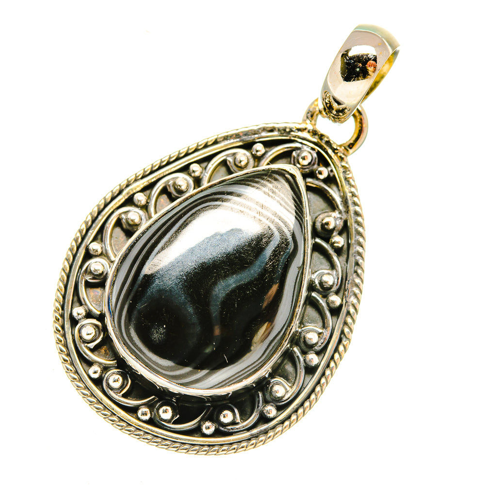 Psilomelane Pendants handcrafted by Ana Silver Co - PD6011