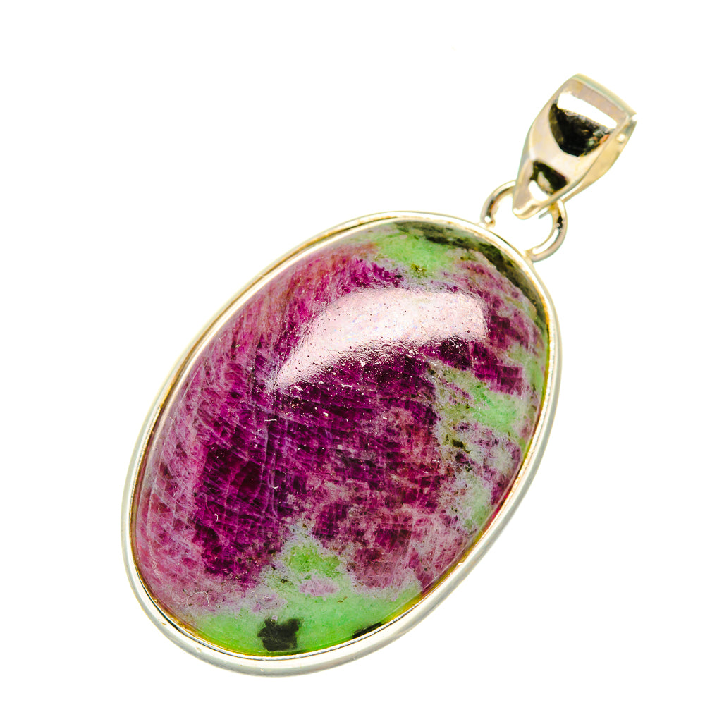 Ruby Zoisite Pendants handcrafted by Ana Silver Co - PD6028