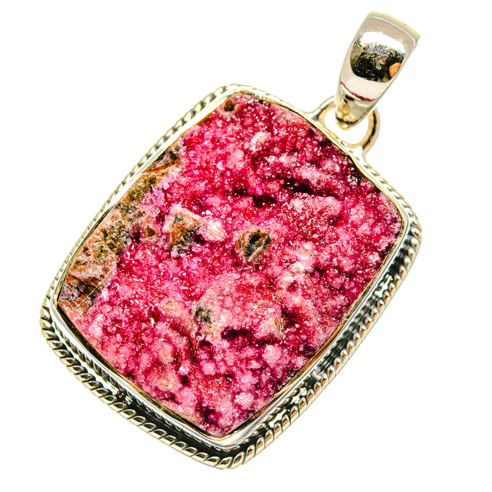 Cobalto Calcite Druzy Pendants handcrafted by Ana Silver Co - PD6053