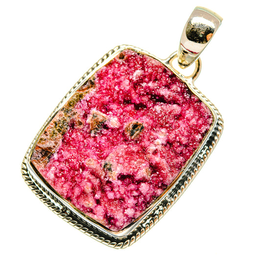Cobalto Calcite Druzy Pendants handcrafted by Ana Silver Co - PD6053