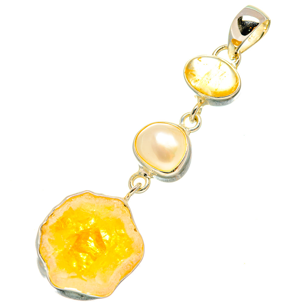 Citrine Pendants handcrafted by Ana Silver Co - PD6055
