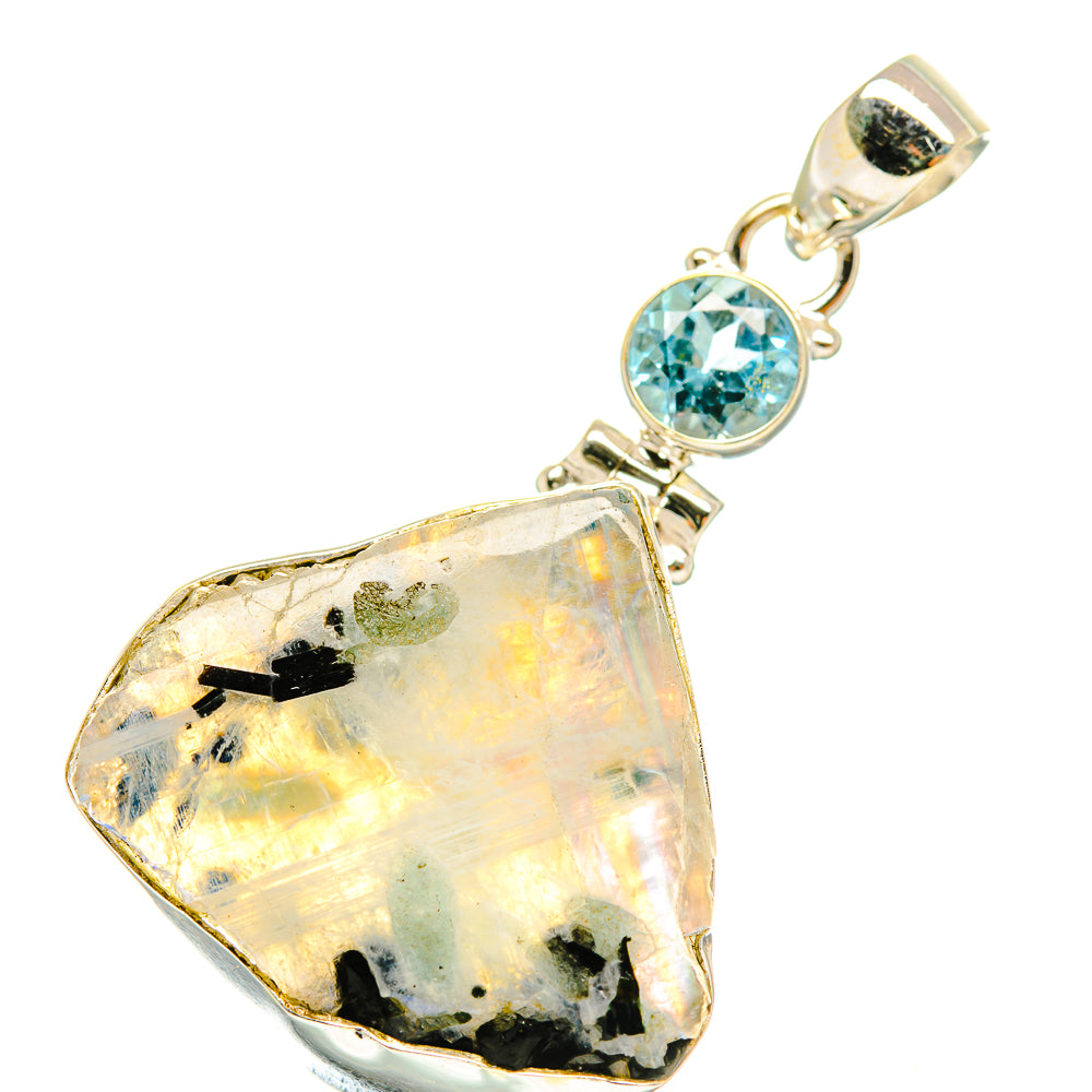 Rainbow Moonstone Pendants handcrafted by Ana Silver Co - PD6058