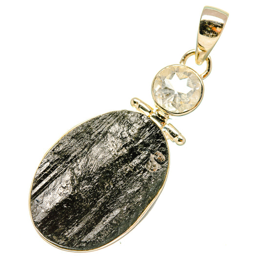 Black Tourmaline Pendants handcrafted by Ana Silver Co - PD6065