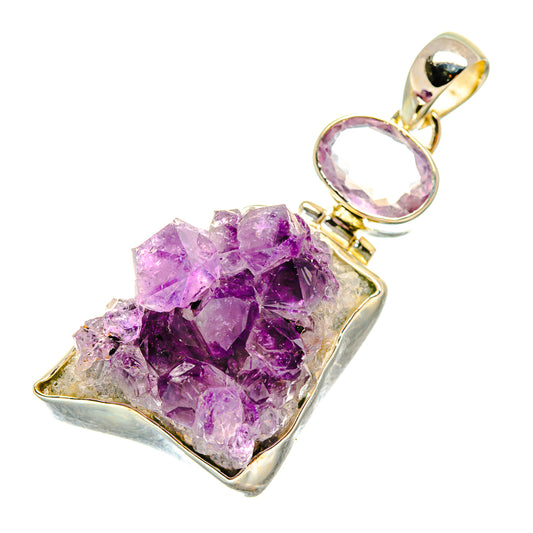 Amethyst Crystal Pendants handcrafted by Ana Silver Co - PD6069