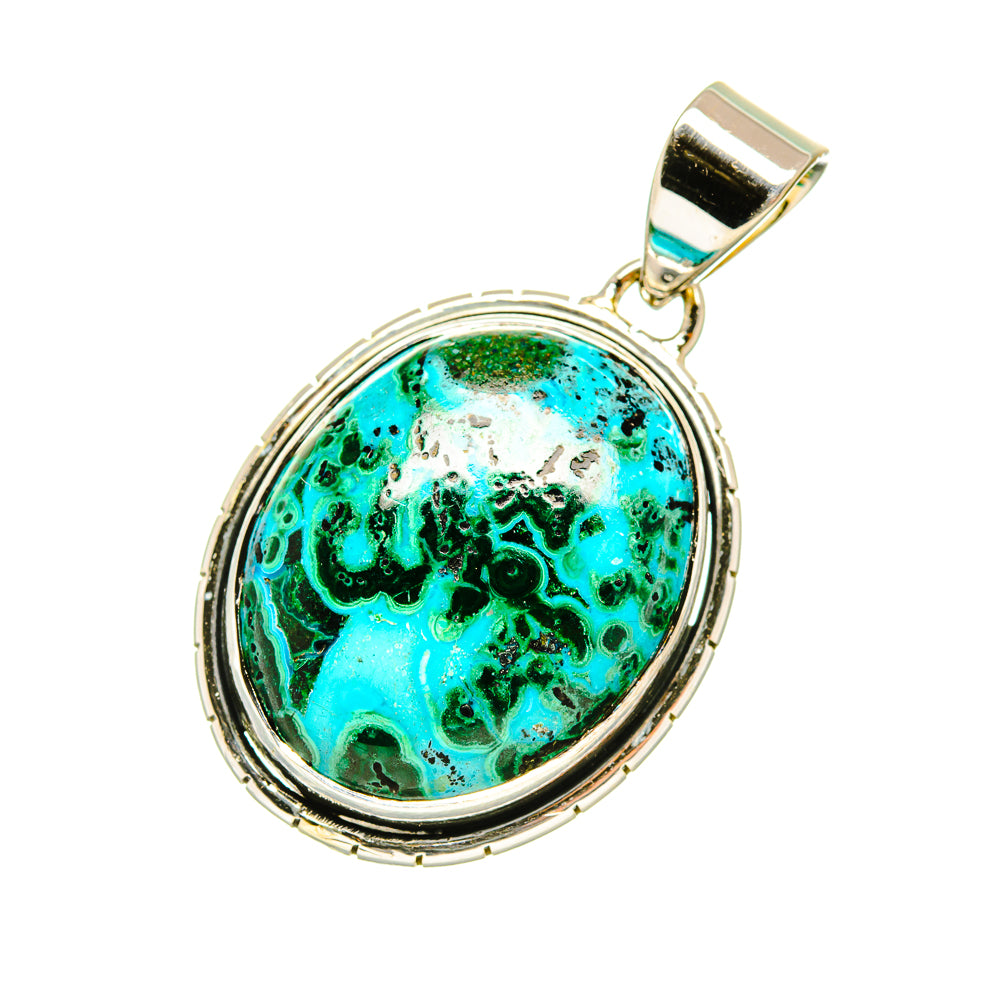 Malachite In Chrysocolla Pendants handcrafted by Ana Silver Co - PD6107