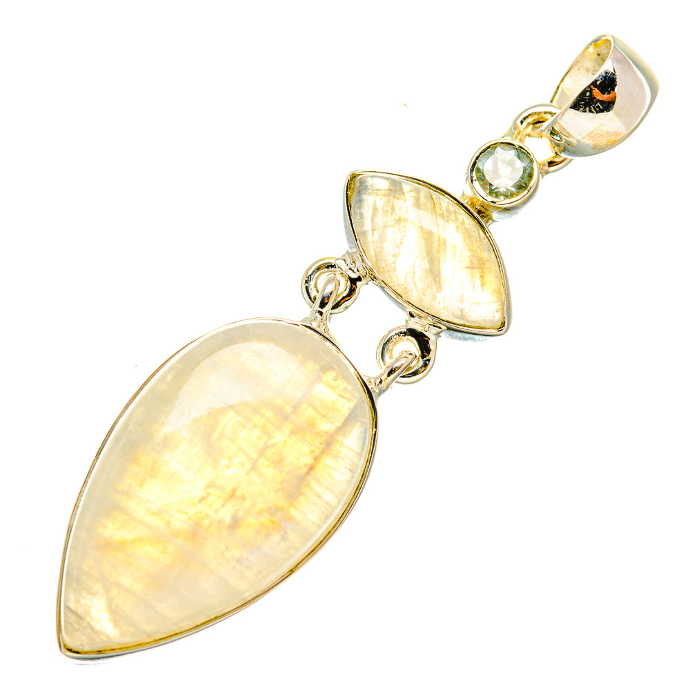 Rainbow Moonstone Pendants handcrafted by Ana Silver Co - PD6124