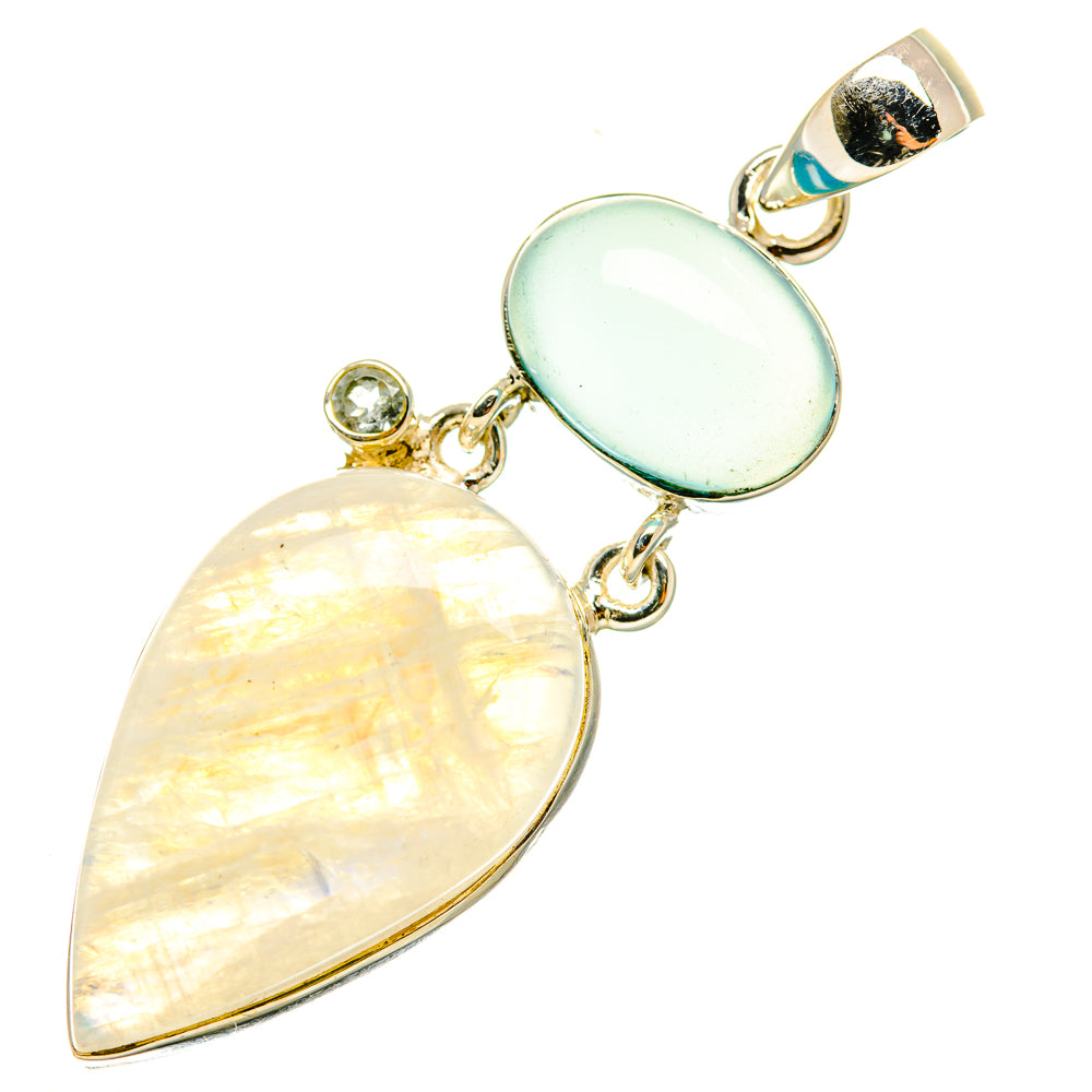 Rainbow Moonstone Pendants handcrafted by Ana Silver Co - PD6125