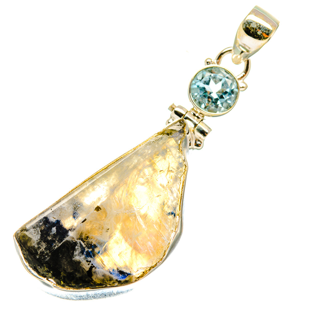 Rainbow Moonstone Pendants handcrafted by Ana Silver Co - PD6130
