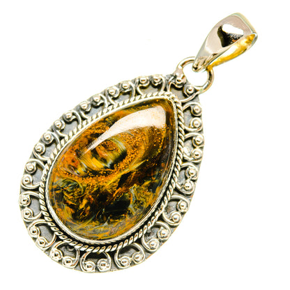 Golden Pietersite Pendants handcrafted by Ana Silver Co - PD6166