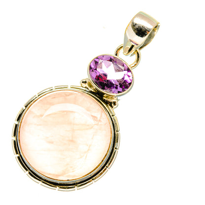 Rose Quartz Pendants handcrafted by Ana Silver Co - PD6178