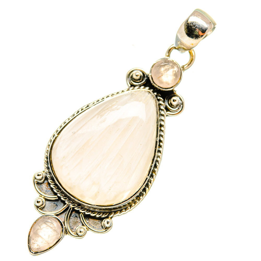White Scolecite Pendants handcrafted by Ana Silver Co - PD6183