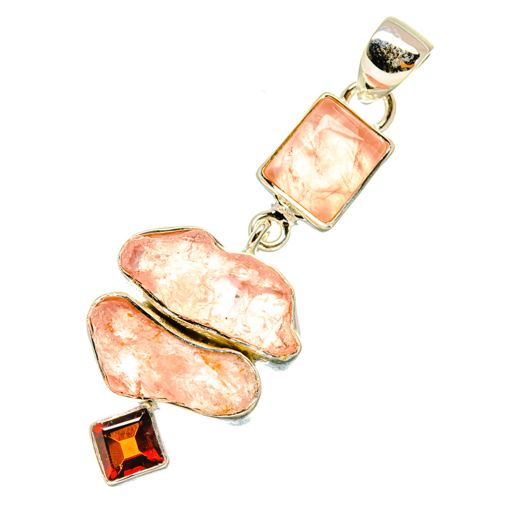 Rose Quartz Pendants handcrafted by Ana Silver Co - PD6185