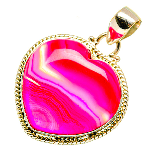 Pink Botswana Agate Pendants handcrafted by Ana Silver Co - PD6189