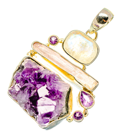 Amethyst Crystal Pendants handcrafted by Ana Silver Co - PD6200