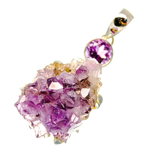Amethyst Crystal Pendants handcrafted by Ana Silver Co - PD6202