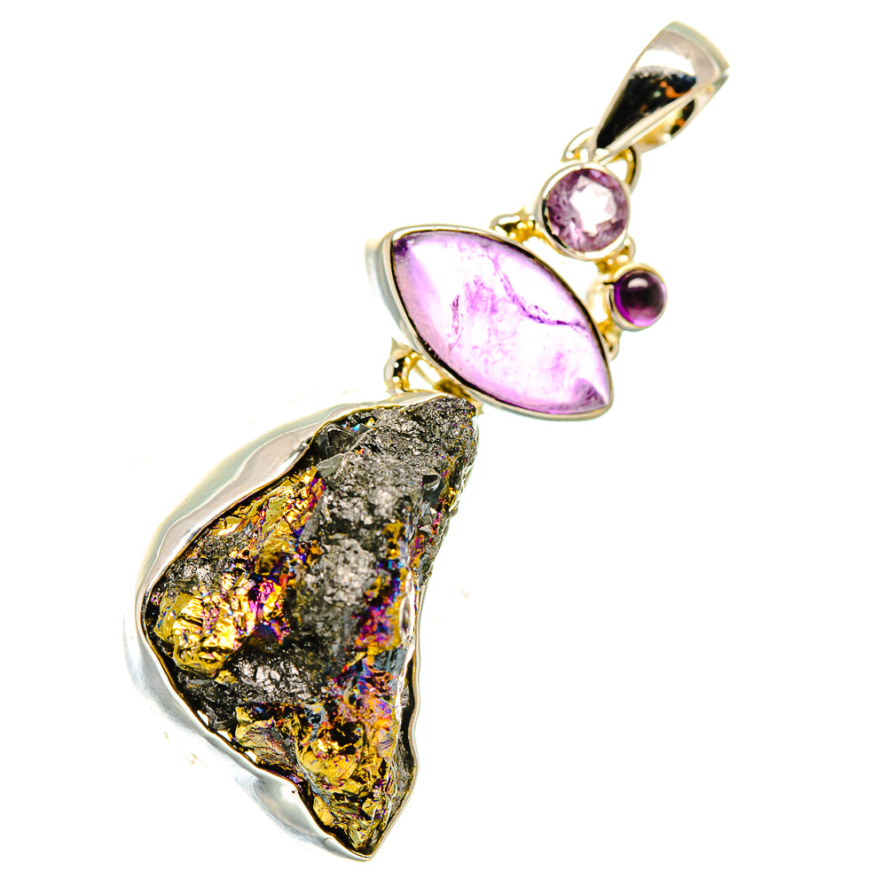 Spectro Pyrite Druzy Pendants handcrafted by Ana Silver Co - PD6205